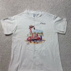 Kids White Florida Flamingo Graphic Tee